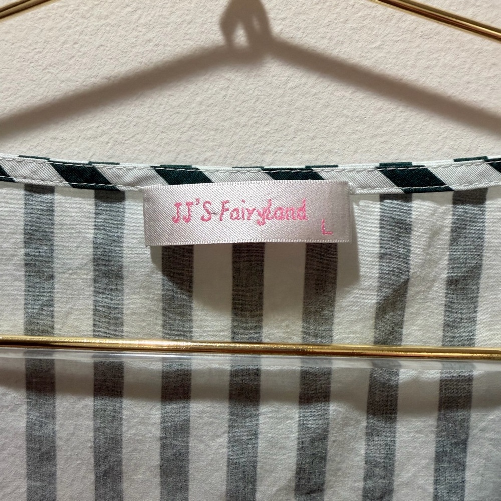 Striped Patchwork Button-Down Blouse In Pink And … - image 2